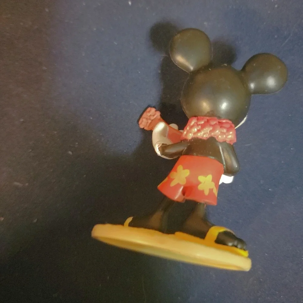 Disney Mickey Minnie Hawaiian Luau Cake Topper Lot Pluto‎ Metal Lunch Box Tin